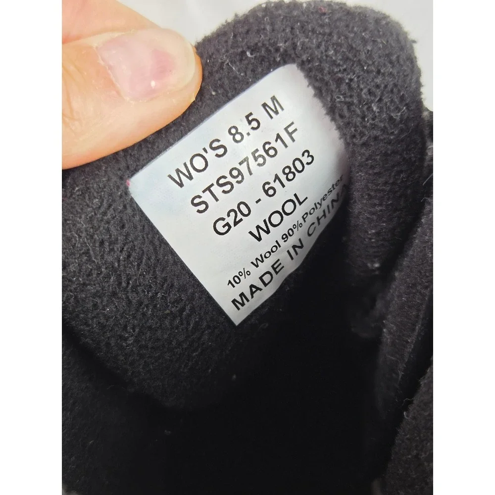 Sperry Saltwater Quilted Wool Duck Boots Black Womens 8.5 Rain Casual Monochrom